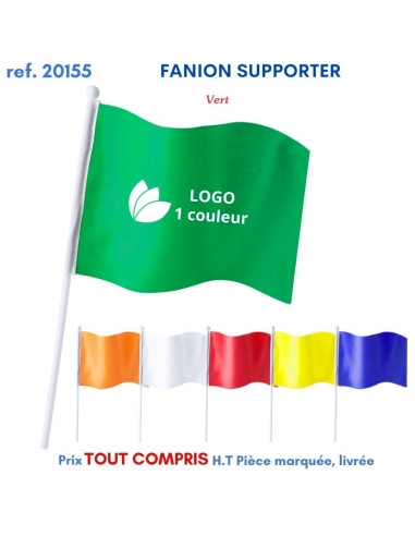 DRAPEAU SUPPORTER AVEC MAT REF 20155 20155 SUPPORTERS : OBJETS PUBLICITAIRES  1,77 €