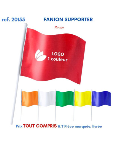 DRAPEAU SUPPORTER AVEC MAT REF 20155 20155 SUPPORTERS : OBJETS PUBLICITAIRES  1,77 €