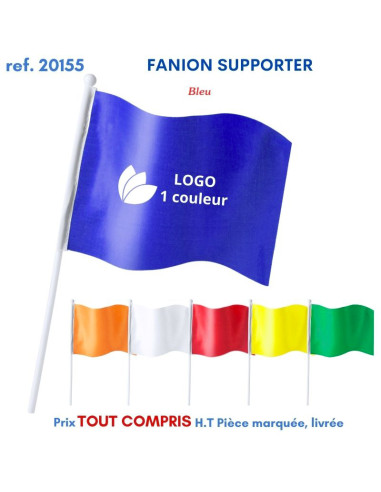 DRAPEAU SUPPORTER AVEC MAT REF 20155 20155 SUPPORTERS : OBJETS PUBLICITAIRES  1,77 €