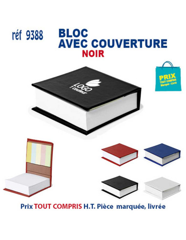 BLOC-NOTES AVEC COUVERTURE RIGIDE ET MARQUE-PAGES REF 9388 9371  BUREAU  3,92 €  3,92 €