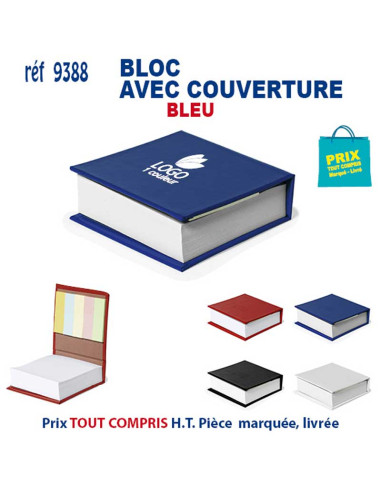 BLOC-NOTES AVEC COUVERTURE RIGIDE ET MARQUE-PAGES REF 9388 9371  BUREAU  3,92 €  3,92 €