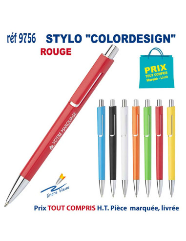 STYLO "COLORDESIGN" REF 9756 9756 STYLOS PUBLICITAIRES PERSONNALISES  1,03 €