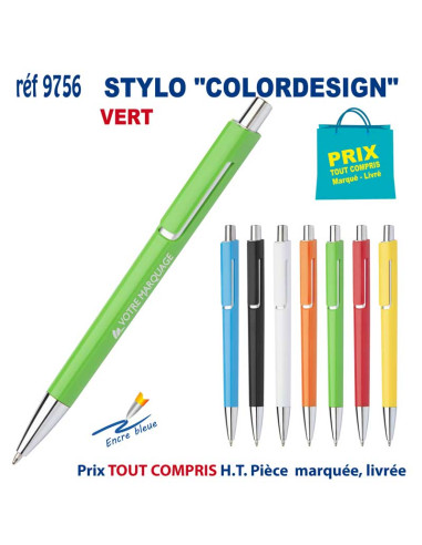 STYLO "COLORDESIGN" REF 9756 9756 STYLOS PUBLICITAIRES PERSONNALISES  1,03 €