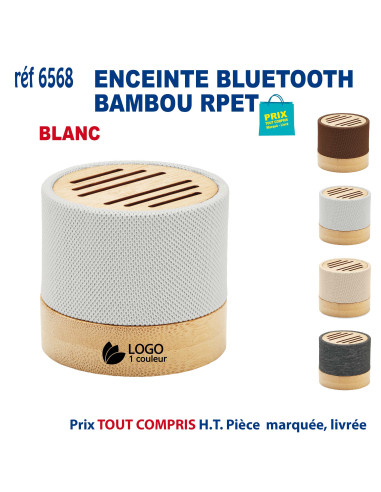 ENCEINTE BLUETOOTH BAMBOU RPET REF 6568 6568 ECOUTEURS - HAUT PARLEUR  12,58 €