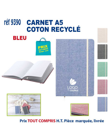 CARNET A5 COTON RECYCLE REF 9390 9390 Carnet personnalisé  4,77 €