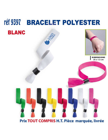 BRACELET POLYESTER REF 9397 9397 lacet tour de cou publicitaire  1,54 €