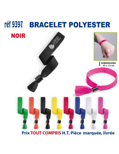 BRACELET POLYESTER REF 9397 9397 lacet tour de cou publicitaire  1,54 €