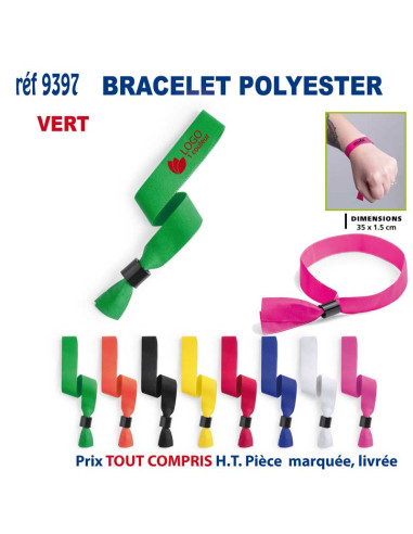 BRACELET POLYESTER REF 9397 9397 lacet tour de cou publicitaire  1,54 €