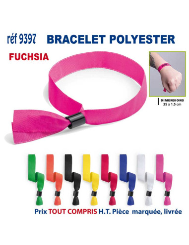 BRACELET POLYESTER REF 9397 9397 lacet tour de cou publicitaire  1,54 €