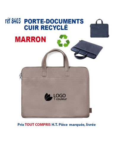 PORTE DOCUMENTS CUIR RECYCLE REF 8403 8403 Accueil  24,17 €