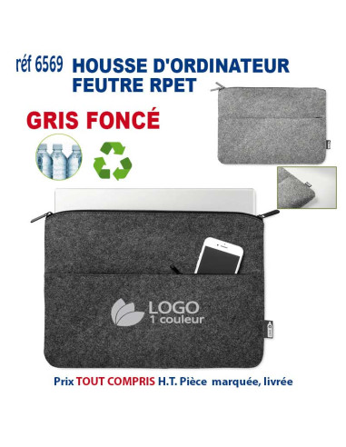 HOUSSE D'ORDINATEUR FEUTRE RPET REF 6569 6569 Accueil  6,32 €