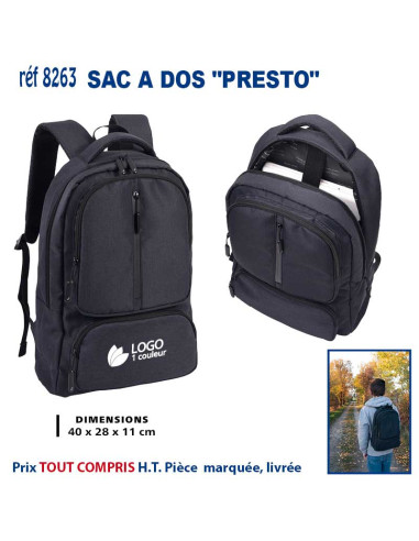 SAC A DOS "PRESTO" REF 8263 8263 SAC A DOS  33,04 €