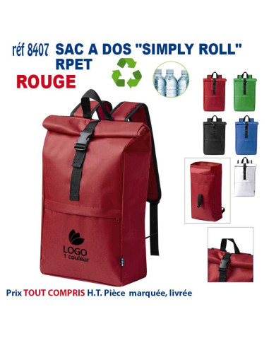 SAC A DOS "SIMPLY ROLL" RPET REF 8407 8407 SAC A DOS  8,44 €