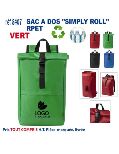 SAC A DOS "SIMPLY ROLL" RPET REF 8407 8407 SAC A DOS  8,44 €