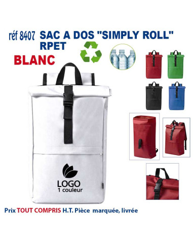 SAC A DOS "SIMPLY ROLL" RPET REF 8407 8407 SAC A DOS  8,44 €