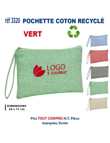 POCHETTE COTON RECYCLE REF 3320 3320 POCHETTE - PORTE ETIQUETTE BAGAGE  2,64 €