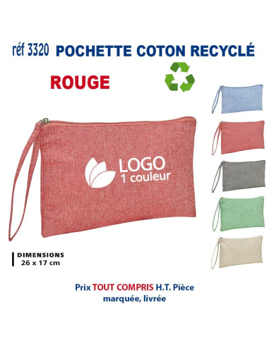 POCHETTE COTON RECYCLE REF 3320 3320 POCHETTE - PORTE ETIQUETTE BAGAGE  2,64 €