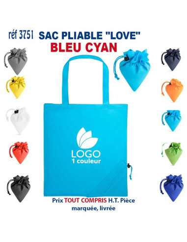 SAC PLIABLE LOVE REF 3751 3751 SACS PLIABLES  2,40 €