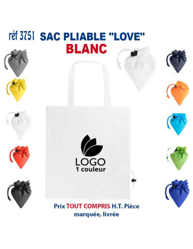 SAC PLIABLE LOVE REF 3751 3751 SACS PLIABLES  2,40 €