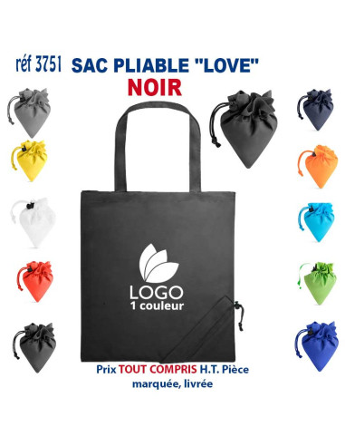 SAC PLIABLE LOVE REF 3751 3751 SACS PLIABLES  2,40 €