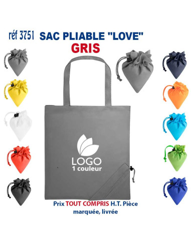 SAC PLIABLE LOVE REF 3751 3751 SACS PLIABLES  2,40 €