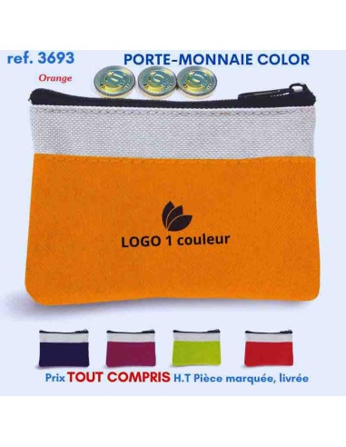 PORTE MONNAIE COLOR REF 3693 3693 PORTE MONNAIE PUBLICITAIRES  0,96 €