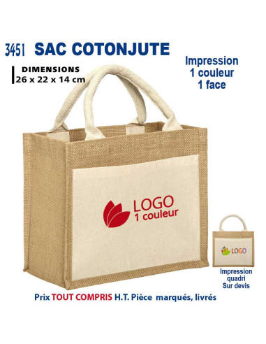 SACS COTONJUTE REF 3451 3451 SACS SHOPPING - TOTEBAG  4,94 €