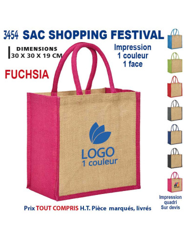 SAC SHOPPING FESTIVAL REF 3454 3454 SACS SHOPPING - TOTEBAG  5,55 €