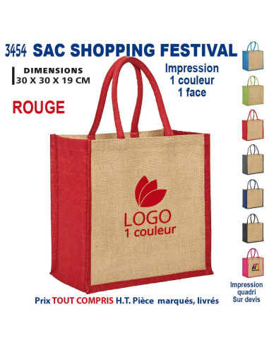 SAC SHOPPING FESTIVAL REF 3454 3454 SACS SHOPPING - TOTEBAG  5,55 €