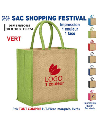 SAC SHOPPING FESTIVAL REF 3454 3454 SACS SHOPPING - TOTEBAG  5,55 €