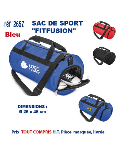 SAC DE SPORT AVEC COMPARTIMENT CHAUSSURES "FITFUSION"REF 2657 2657 SACS DE SPORT  13,39 €