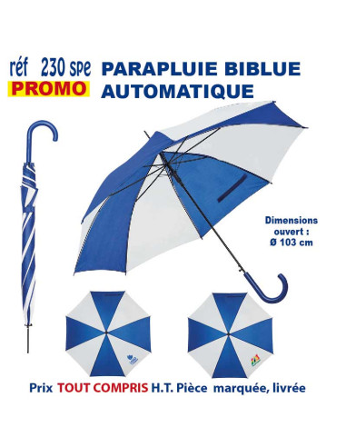 PARAPLUIE BICOLORE AUTOMATIQUE BIBLUE REF 230 SPE 230 spe PARAPLUIES MANCHE CANNE  4,20 €