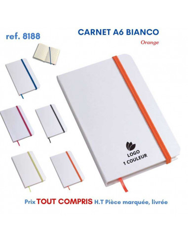 CARNET A6 BIANCO REF 8188 8188 Carnet personnalisé  2,45 €