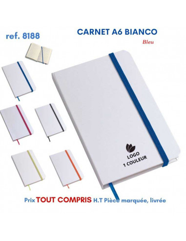 CARNET A6 BIANCO REF 8188 8188 Carnet personnalisé  2,45 €