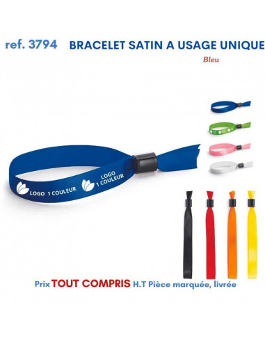 BRACELET SATIN EVENEMENTIEL REF 3794 3794 lacet tour de cou publicitaire  1,88 €